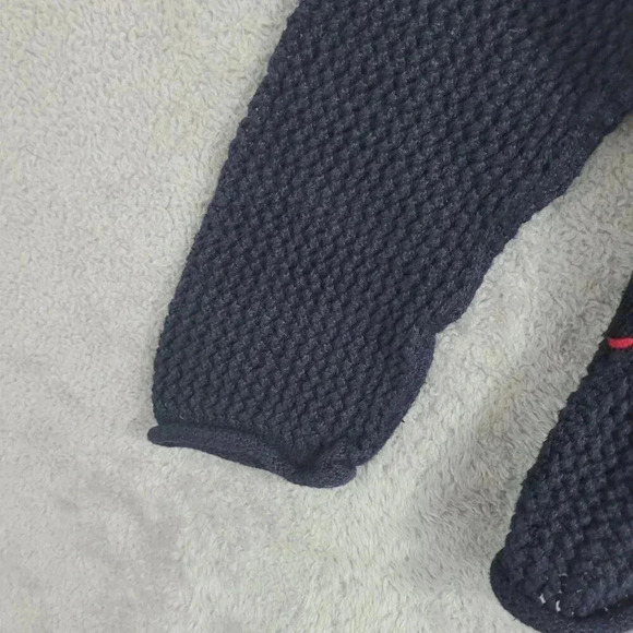 Norton Studio PM American Flag Sweater Navy Ramie Cotton Womens PM 9PT - Picture 6 of 9